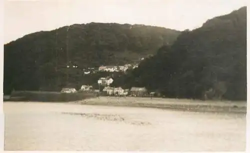 Real photo postcard place to identify river banks