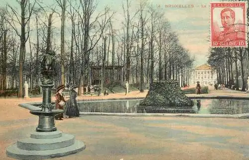 Belgium Bruxelles fountain park view