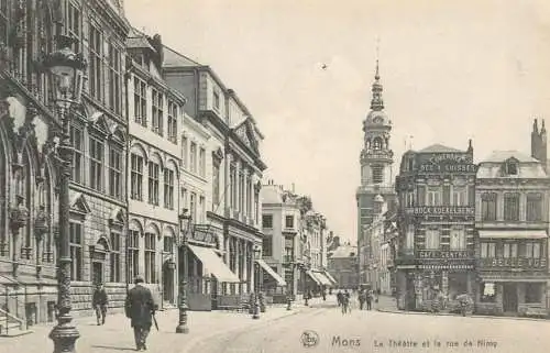 Belgium Mons Le Theatre & Rue de Nimy