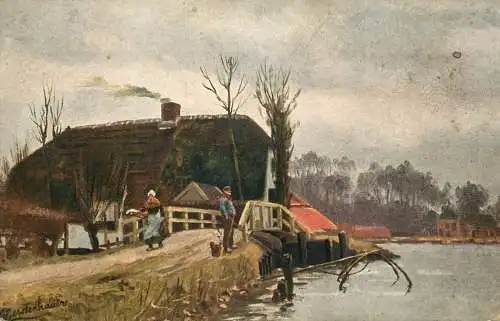 AK Welt Landschaft Belgium H. Gertenhauer village scene