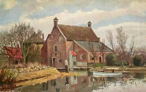 AK Welt Landschaft Belgium H. Gertenhauer village river