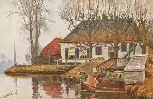 AK Welt Landschaft Belgium H. Gertenhauer village river