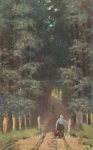 AK Welt Landschaft Netherlands H. Gertenhauer forest scene