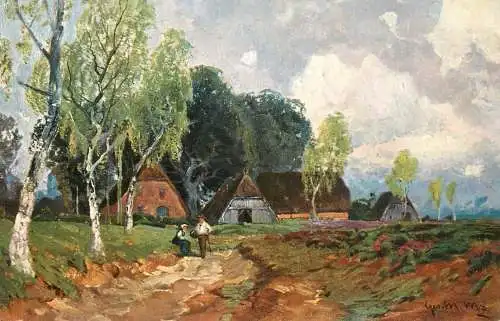 AK Welt Landschaft Germany Bavaria huts