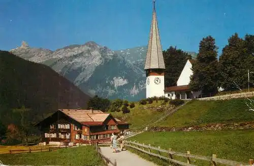 Postcard Switzerland Wengen church