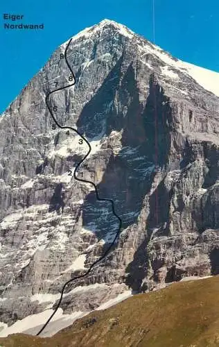 Postcard Switzerland Eiger Nordwand