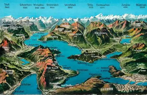 Postcard Switzerland Vierwalstattersee