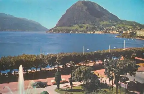 Postcard Switzerland Lugano and Mont S. Salvatore