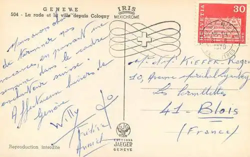 Postcard Switzerland Genève