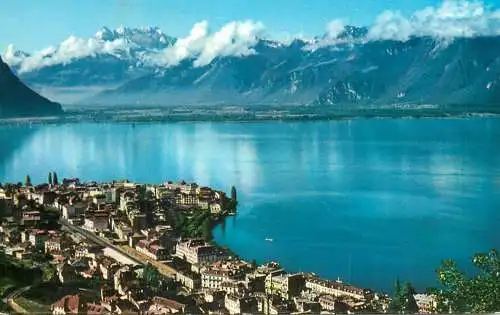 Postcard Switzerland Montreux lpain of the Rhone