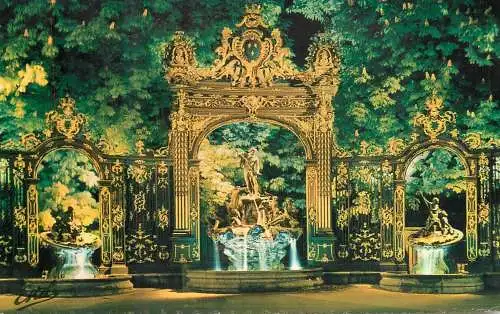 Postcard France Nancy Neptune fountain