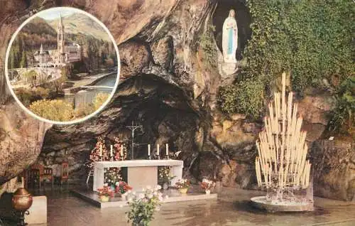 Postcard France Lourdes the miraculous cave