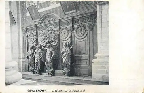 Belgium Grimbergen Eglise Confessionnel detail aspect