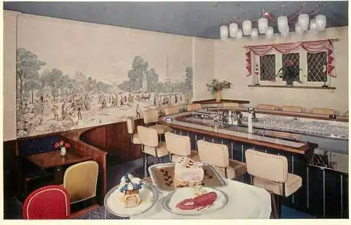 Postcard Switzerland Zürich Caribou restaurant