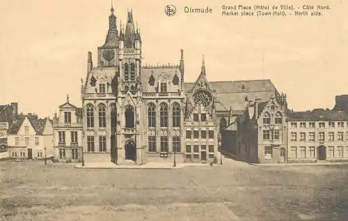 Belgium Dixmude Grand Place & Hotel de Ville