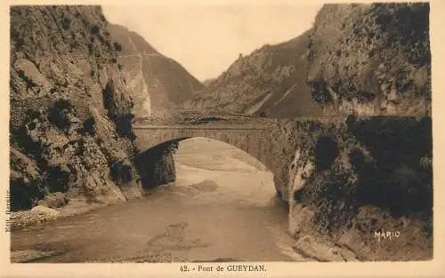 Postcard France les Gorges de Daluis vallee de Guillaumes pont de Gueydan