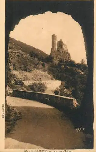 Postcard France Guillaumes castle