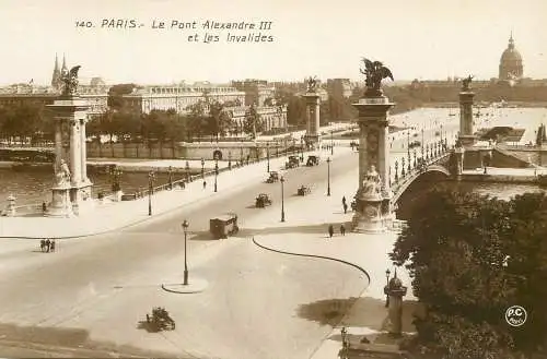 Postcard France Paris Alexandre III bridge