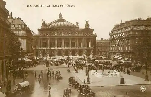 Postcard France Paris Opera square