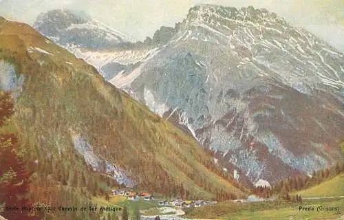 Switzerland Preda (Grisons) Chemin de fer paysage pittoresque