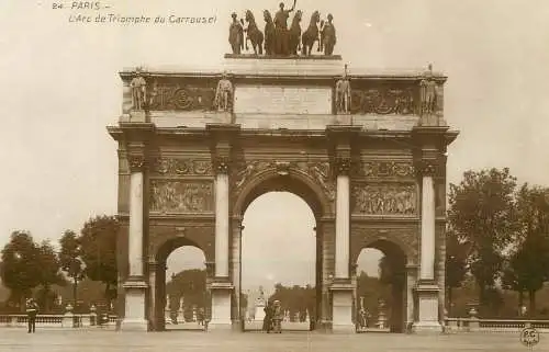 Postcard France Paris Arc de Triomphe