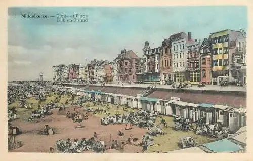 Belgium Middelkerke digue & plage