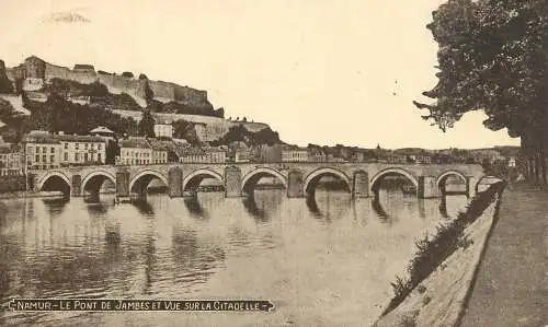 Belgium Namur Le Pont de Jambes & vue sur la Citadelle