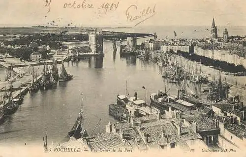 Postcard France La Rochelle harbour