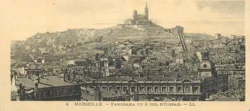Postcard France Marseilles vol d'Oiseau