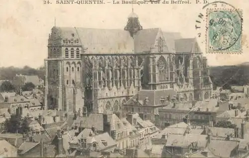 Postcard France Saint-Quentin la basilique