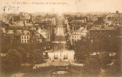 Postcard France Le Havre rue de Pari