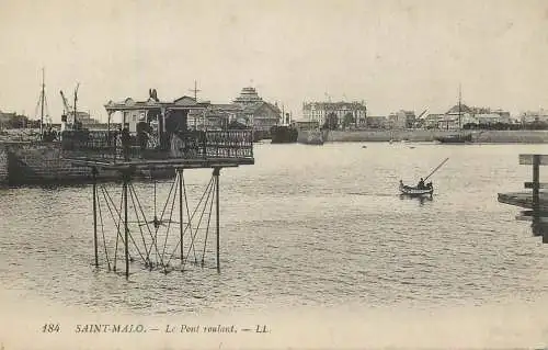 Postcard France Saint-Malo le pont roulant