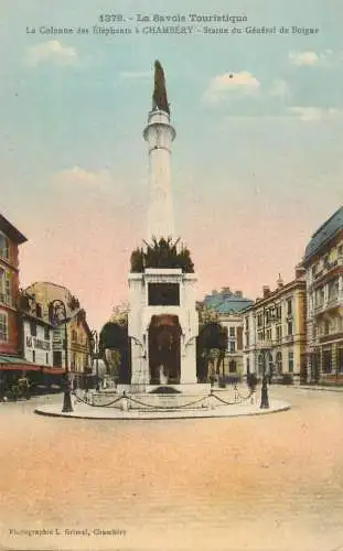 Postcard France Saverne la colonne des elephants a Chambery