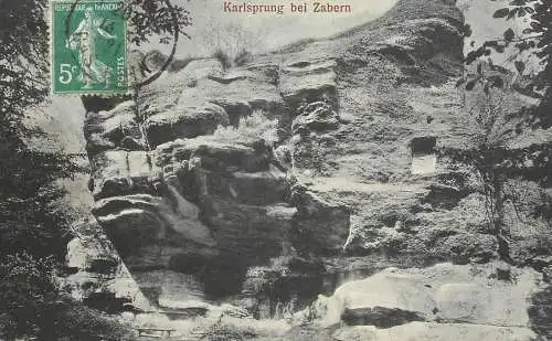 Postcard France Saverne rock formation