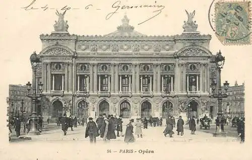 Postcard France Paris opera