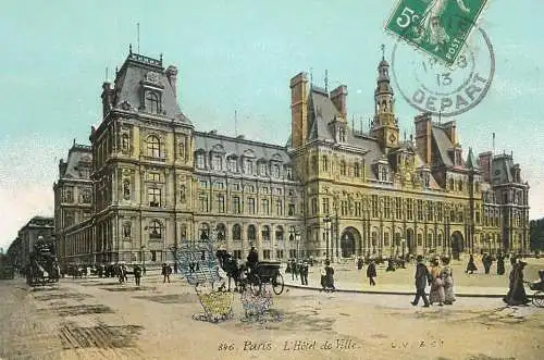 Postcard France Paris city hall
