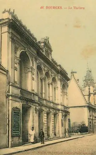 Postcard France Bourges theatre