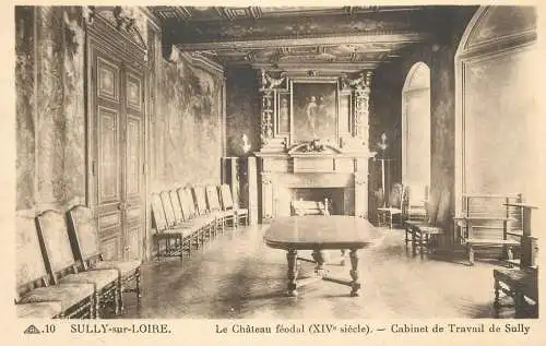 Postcard France Sully sur Loire feudal castle