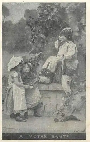 Postcard France a votre sante