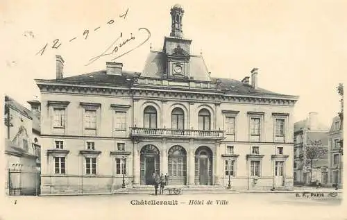 Postcard France Chatellerault city hall