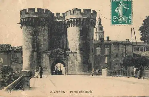 Postcard France Verdun Porte Chaussee
