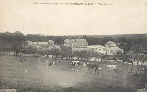 Postcard France national agriculture school of Grignon