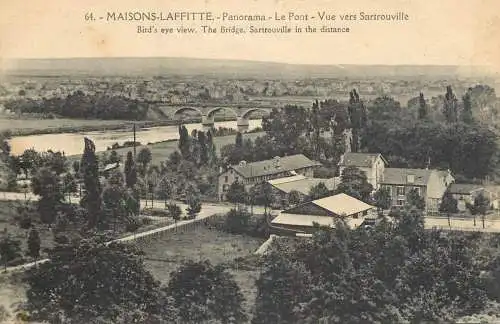 Postcard France Maisons Laffitte panorama
