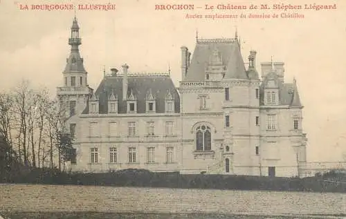 Postcard France Brochon castle