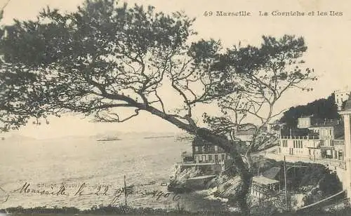 Postcard France Marseilles la Corniche