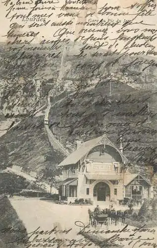 Postcard France Lourdes gare du Pic du Jer