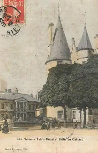 Postcard France Nevers ducal palace