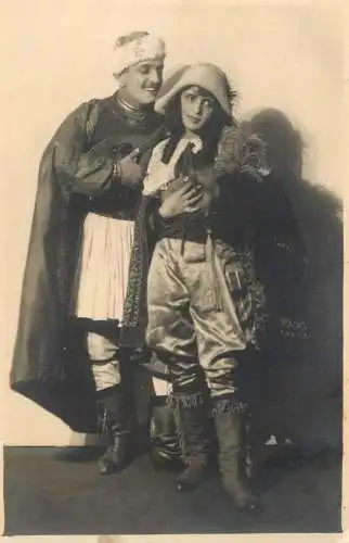 Annonimous couple costumes mandolin serenade theater actors