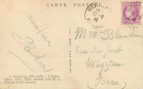 Postcard France Hérault Serignan