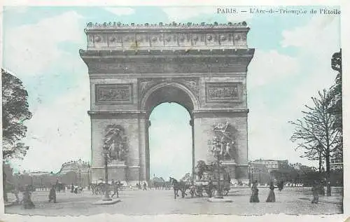 Postcard France Paris Arc de Triomphe